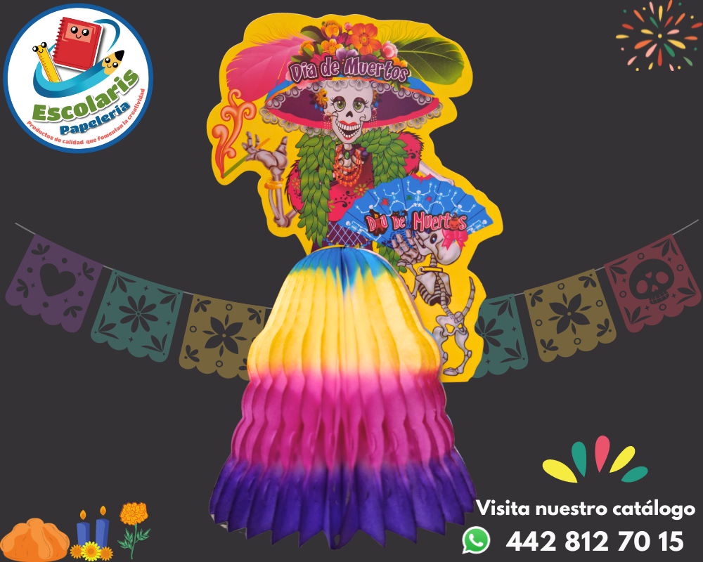 Catrina de Papel de China 26 cm