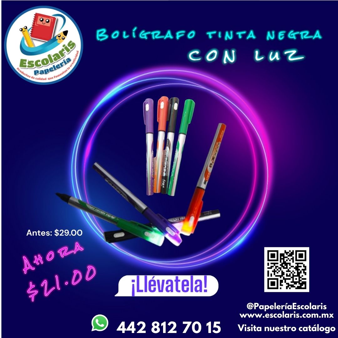 Pluma con luz
