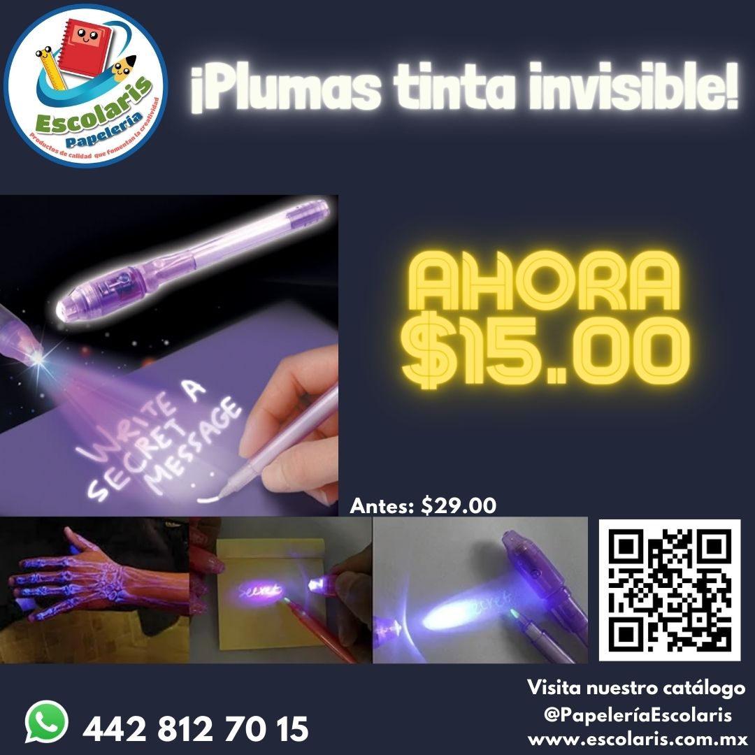 Pluma tinta Invisible Varios Colores
