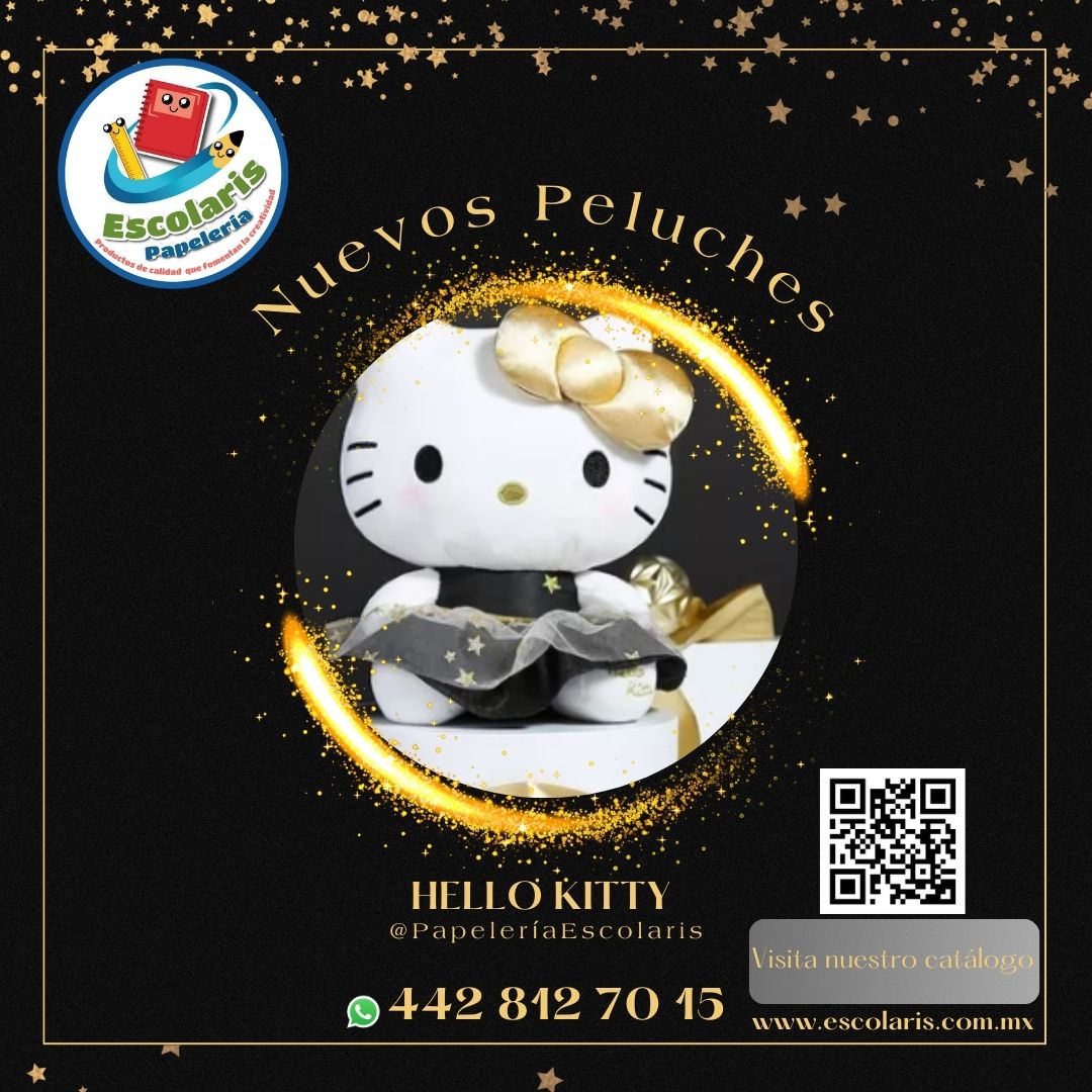 Hello Kitty moño dorado