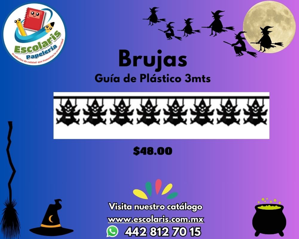 Guía de Brujas de Plástico 3mt