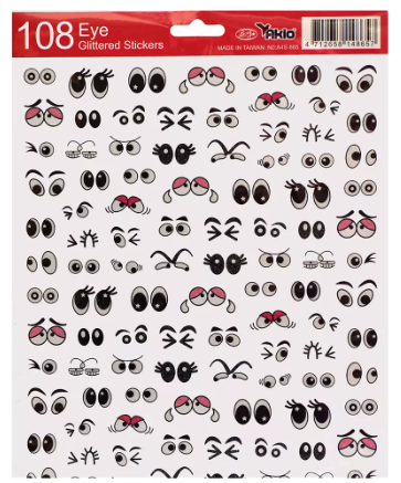 108 Eye Glittered Stickers