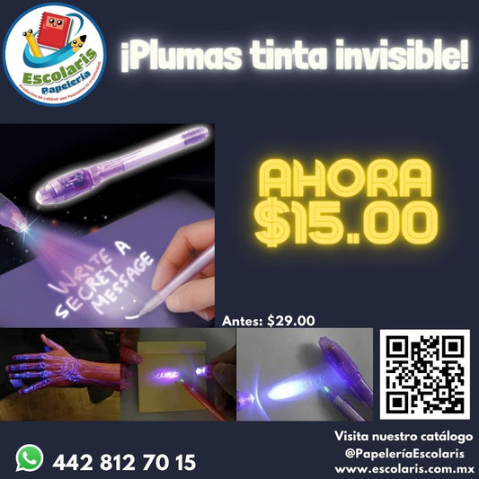 Pluma tinta Invisible Varios Colores