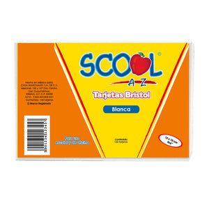 Tarjeta Bristol Scool Rayada 4x6 100 pz